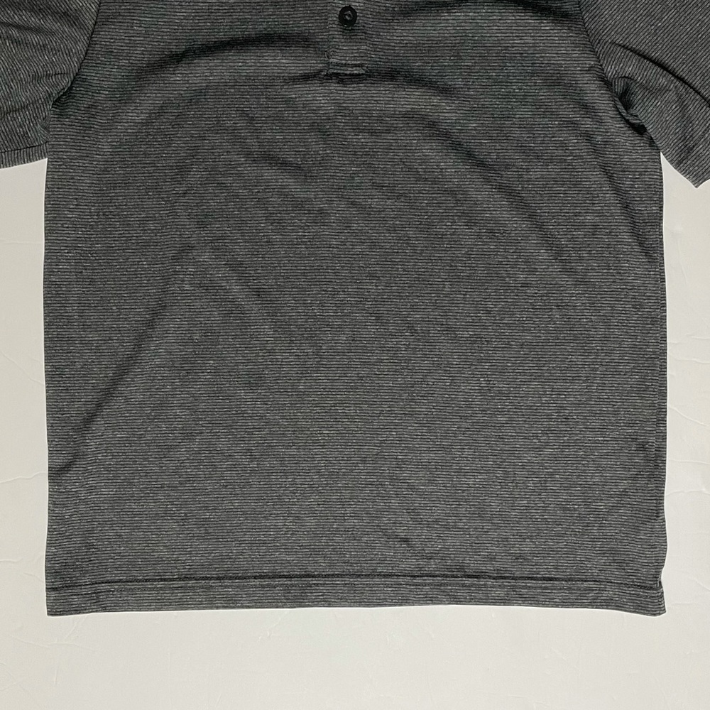 Champion Gray Pinstripe Active Wear Polo Shirt - Picture 4 of 11